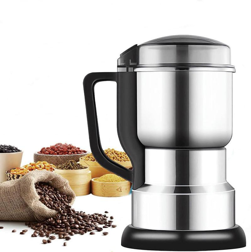 400W Multi-Function Electric Coffee Bean Grinder, Kitchen Tool Crusher, High Power Fast Grinding Food Grade Coffee Maker, Electric Coffee Stainless Steel Plug and Play Blender, Food Grain Spice Coffee Bean Processor.
