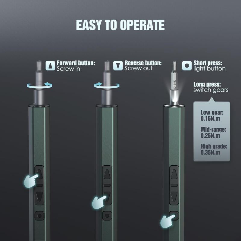 The Perfect Valentine'S Day Gift.Electric Screwdriver.Electric Screwdriver 68 in 1 Precision Screwdriver Set, Rechargeable Cordless Electric Screwdriver Tool Kit with LED Lights for Glasses Watch Phone,A Daily Gift Choice for Dad and Friends