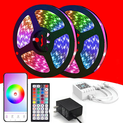 100 Ft LED Lights with RGB Music Sync Christmas Lights, Bedroom Color Change with Smart App LED Lights, Home RGB LED Ornament Ambience Light