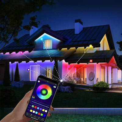 100 Ft LED Lights with RGB Music Sync Christmas Lights, Bedroom Color Change with Smart App LED Lights, Home RGB LED Ornament Ambience Light