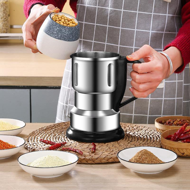 400W Multi-Function Electric Coffee Bean Grinder, Kitchen Tool Crusher, High Power Fast Grinding Food Grade Coffee Maker, Electric Coffee Stainless Steel Plug and Play Blender, Food Grain Spice Coffee Bean Processor.