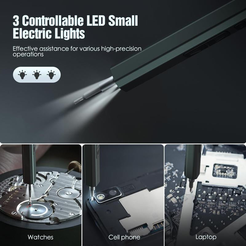 The Perfect Valentine'S Day Gift.Electric Screwdriver.Electric Screwdriver 68 in 1 Precision Screwdriver Set, Rechargeable Cordless Electric Screwdriver Tool Kit with LED Lights for Glasses Watch Phone,A Daily Gift Choice for Dad and Friends