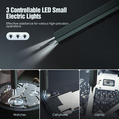 The Perfect Valentine'S Day Gift.Electric Screwdriver.Electric Screwdriver 68 in 1 Precision Screwdriver Set, Rechargeable Cordless Electric Screwdriver Tool Kit with LED Lights for Glasses Watch Phone,A Daily Gift Choice for Dad and Friends