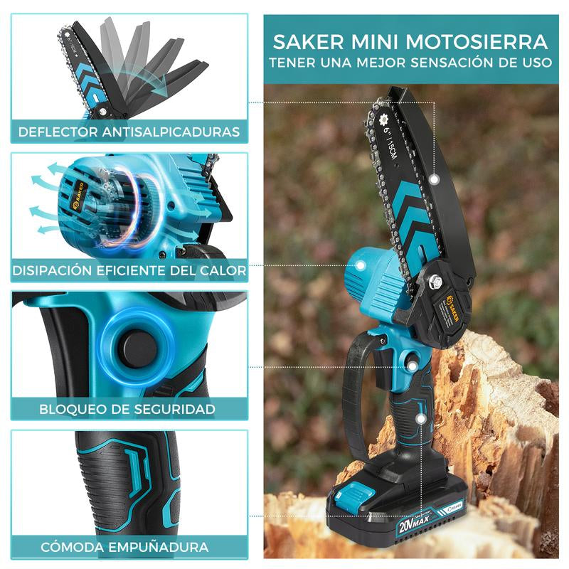 Mini Motosierras, Motosierras Portátiles, Aserradoras Pequeñas Inalámbricas, Aserradoras Para Patios Y Jardines