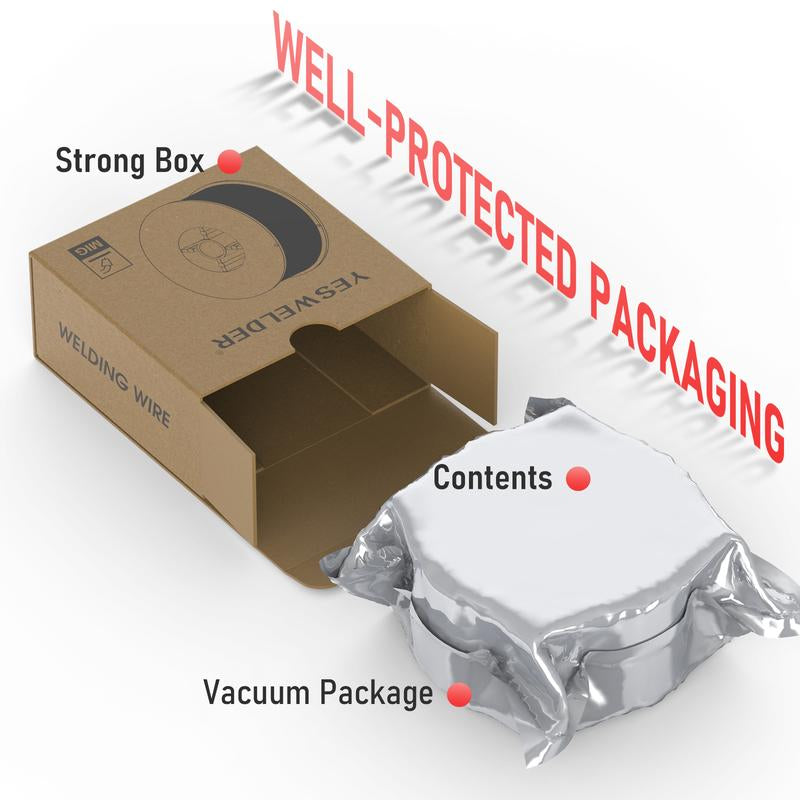 YESWELDER ER70S-6 Mild Carbon Steel MIG Welding Wire | 2LB Spool .023"/.030"/.035" Diameter Solid Gas MIG Wire