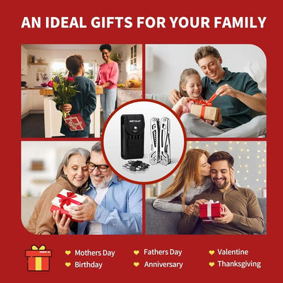 WETOLS 21-In-1 Multitools with Pocket Knife, Stainless Steel Self-Locking Pliers with 8 Screwdriver Bits, Multi Tool Camping Gear, EDC Knife with Pouch for Outdoor Survival