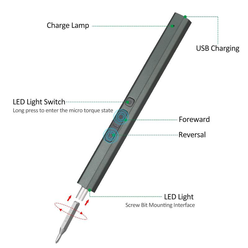 The Perfect Valentine'S Day Gift.Electric Screwdriver.Electric Screwdriver 68 in 1 Precision Screwdriver Set, Rechargeable Cordless Electric Screwdriver Tool Kit with LED Lights for Glasses Watch Phone,A Daily Gift Choice for Dad and Friends