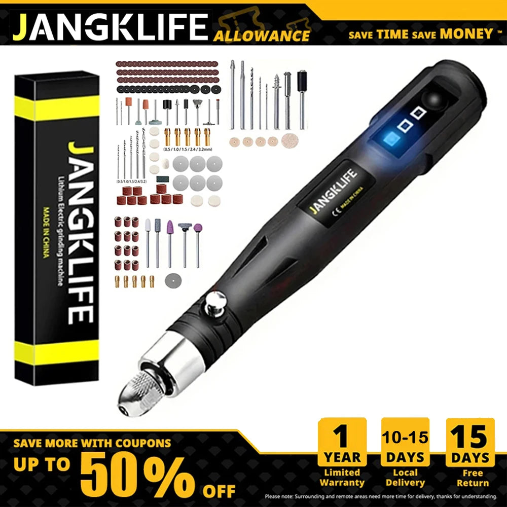 JANGKLIFE Electric Drill Grinder Engraver Pen Grinder Mini Drill Electric Rotary Tool Grinding Machine