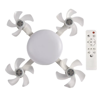 2 in 1 Hanging Fan with LED Light E27 Universal Dimming Drone Fan Silent Ceiling Drone Fan for Dining Room Bedroom Living Room