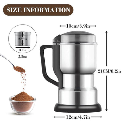 400W Multi-Function Electric Coffee Bean Grinder, Kitchen Tool Crusher, High Power Fast Grinding Food Grade Coffee Maker, Electric Coffee Stainless Steel Plug and Play Blender, Food Grain Spice Coffee Bean Processor.