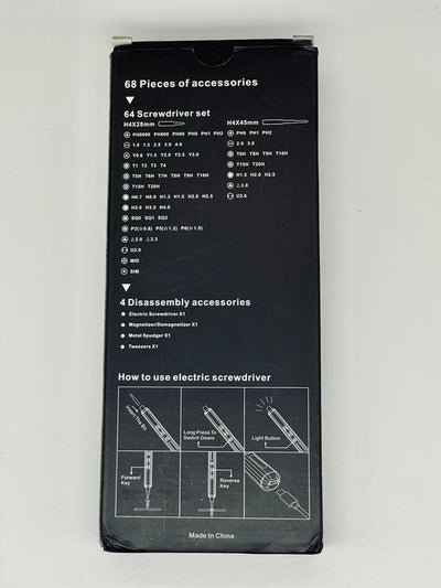 The Perfect Valentine'S Day Gift.Electric Screwdriver.Electric Screwdriver 68 in 1 Precision Screwdriver Set, Rechargeable Cordless Electric Screwdriver Tool Kit with LED Lights for Glasses Watch Phone,A Daily Gift Choice for Dad and Friends